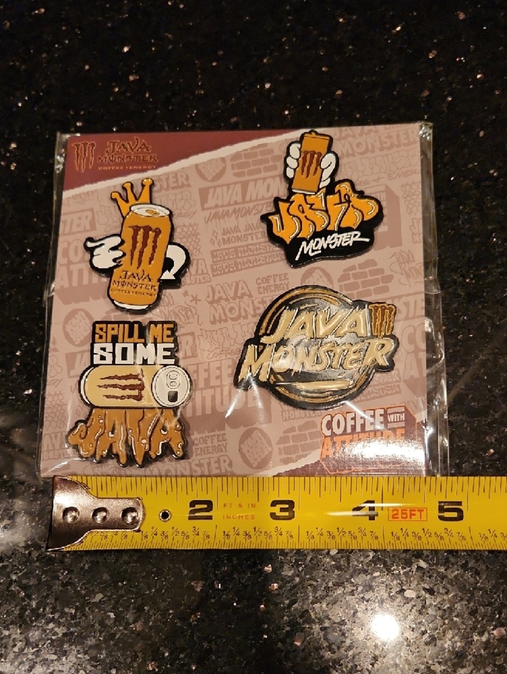 Java Monster Coffee + Energy Enamel Pin Set, New - Picture 7 of 7